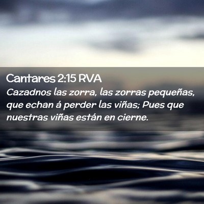 Picture 02 - Cantares 2:15 RVA - Cazadnos las zorra, las zorras pequeñas, que - Bible Verse Picture