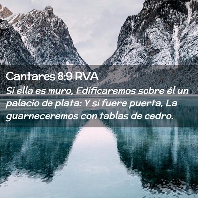 Picture 02 - Cantares 8:9 RVA - Si ella es muro, Edificaremos sobre él un - Bible Verse Picture