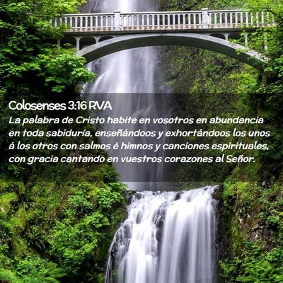 Picture 02 - Colosenses 3:16 RVA - La palabra de Cristo habite en vosotros en - Bible Verse Picture