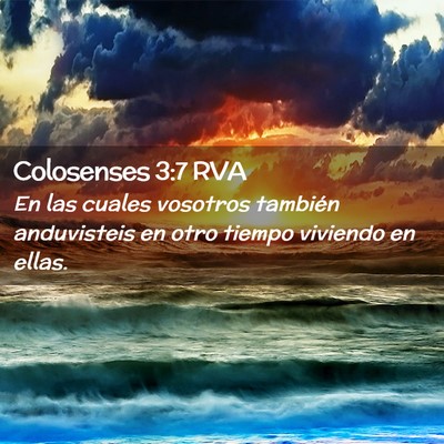 Picture 02 - Colosenses 3:7 RVA - En las cuales vosotros también anduvisteis en - Bible Verse Picture