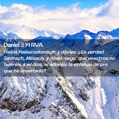 Picture 02 - Daniel 3:14 RVA - Habló Nabucodonosor, y díjoles: ¿Es verdad - Bible Verse Picture