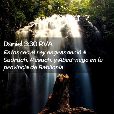 Picture 02 - Daniel 3:30 RVA - Entonces el rey engrandeció á Sadrach, Mesach, - Bible Verse Picture