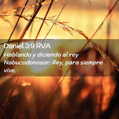 Picture 02 - Daniel 3:9 RVA - Hablando y diciendo al rey Nabucodonosor: Rey, - Bible Verse Picture