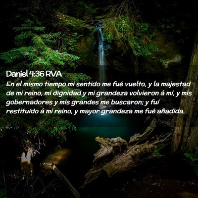Picture 02 - Daniel 4:36 RVA - En el mismo tiempo mi sentido me fué vuelto, y - Bible Verse Picture