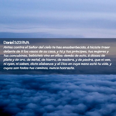 Picture 02 - Daniel 5:23 RVA - Antes contra el Señor del cielo te has - Bible Verse Picture