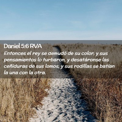 Picture 02 - Daniel 5:6 RVA - Entonces el rey se demudó de su color, y sus - Bible Verse Picture