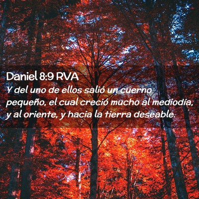 Picture 02 - Daniel 8:9 RVA - Y del uno de ellos salió un cuerno pequeño, el - Bible Verse Picture