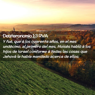Picture 02 - Deuteronomio 1:3 RVA - Y fué, que á los cuarenta años, en el mes - Bible Verse Picture