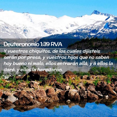 Picture 02 - Deuteronomio 1:39 RVA - Y vuestros chiquitos, de los cuales dijisteis - Bible Verse Picture