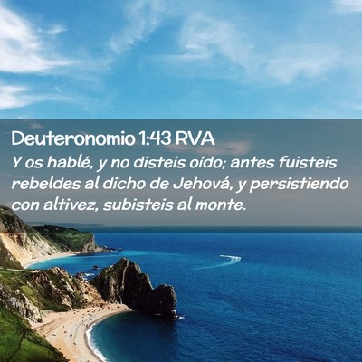 Picture 02 - Deuteronomio 1:43 RVA - Y os hablé, y no disteis oído; antes fuisteis - Bible Verse Picture