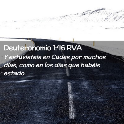 Picture 02 - Deuteronomio 1:46 RVA - Y estuvisteis en Cades por muchos días, como en - Bible Verse Picture