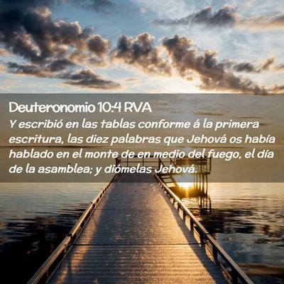 Picture 02 - Deuteronomio 10:4 RVA - Y escribió en las tablas conforme á la primera - Bible Verse Picture