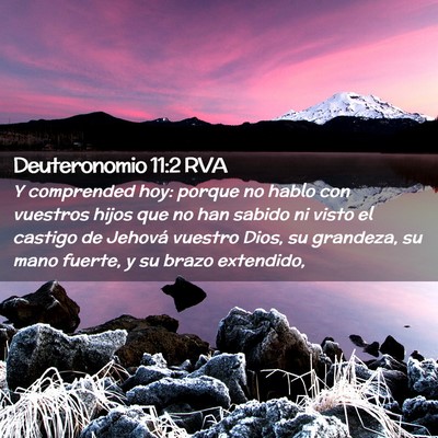 Picture 02 - Deuteronomio 11:2 RVA - Y comprended hoy: porque no hablo con vuestros - Bible Verse Picture