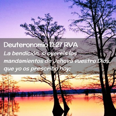 Picture 02 - Deuteronomio 11:27 RVA - La bendición, si oyereis los mandamientos de - Bible Verse Picture