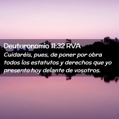 Picture 02 - Deuteronomio 11:32 RVA - Cuidaréis, pues, de poner por obra todos los - Bible Verse Picture