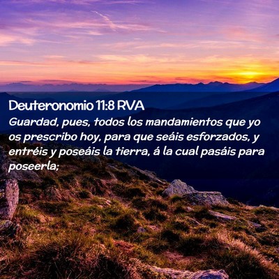 Picture 02 - Deuteronomio 11:8 RVA - Guardad, pues, todos los mandamientos que yo os - Bible Verse Picture