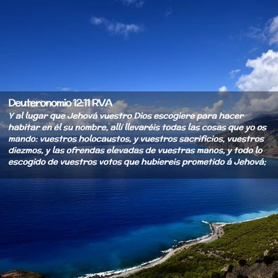 Picture 02 - Deuteronomio 12:11 RVA - Y al lugar que Jehová vuestro Dios escogiere - Bible Verse Picture