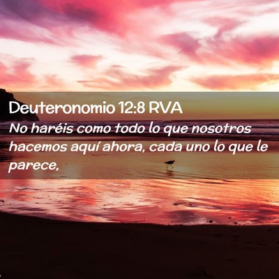 Picture 02 - Deuteronomio 12:8 RVA - No haréis como todo lo que nosotros hacemos - Bible Verse Picture