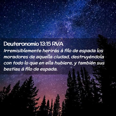 Picture 02 - Deuteronomio 13:15 RVA - Irremisiblemente herirás á filo de espada los - Bible Verse Picture