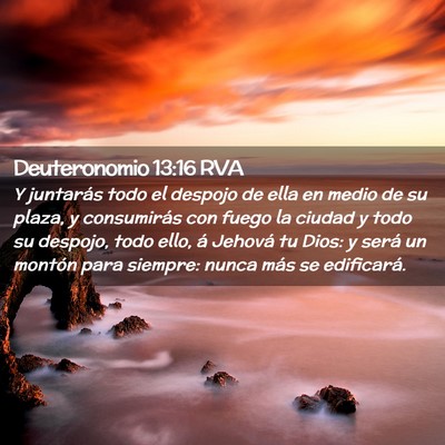 Picture 02 - Deuteronomio 13:16 RVA - Y juntarás todo el despojo de ella en medio de - Bible Verse Picture