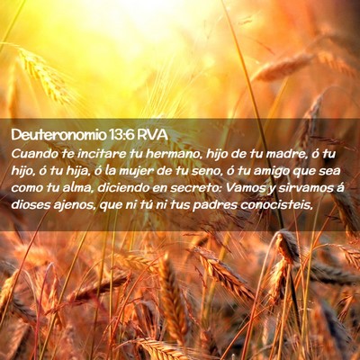 Picture 02 - Deuteronomio 13:6 RVA - Cuando te incitare tu hermano, hijo de tu madre, - Bible Verse Picture