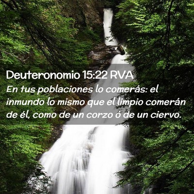Picture 02 - Deuteronomio 15:22 RVA - En tus poblaciones lo comerás: el inmundo lo - Bible Verse Picture