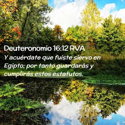 Picture 02 - Deuteronomio 16:12 RVA - Y acuérdate que fuiste siervo en Egipto; por - Bible Verse Picture