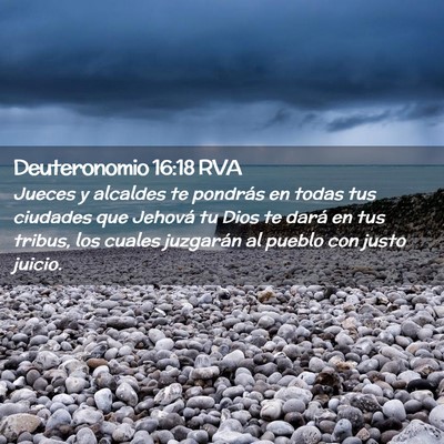 Picture 02 - Deuteronomio 16:18 RVA - Jueces y alcaldes te pondrás en todas tus - Bible Verse Picture
