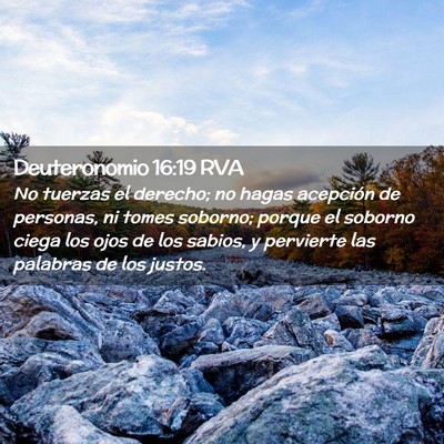 Picture 02 - Deuteronomio 16:19 RVA - No tuerzas el derecho; no hagas acepción de - Bible Verse Picture