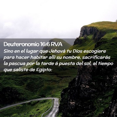 Picture 02 - Deuteronomio 16:6 RVA - Sino en el lugar que Jehová tu Dios escogiere - Bible Verse Picture