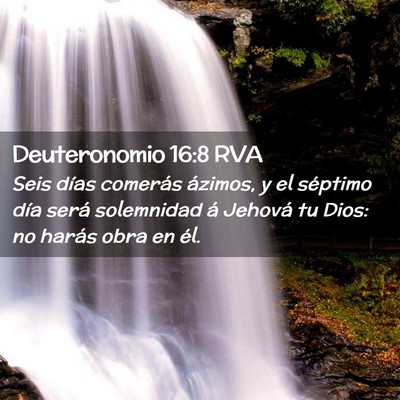 Picture 02 - Deuteronomio 16:8 RVA - Seis días comerás ázimos, y el séptimo día - Bible Verse Picture