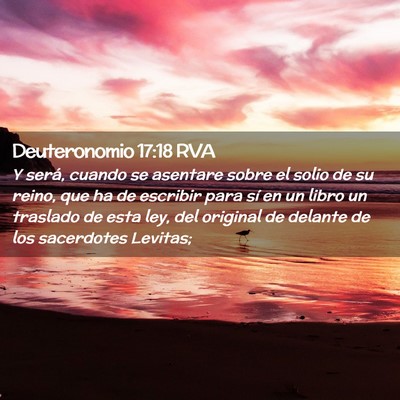 Picture 02 - Deuteronomio 17:18 RVA - Y será, cuando se asentare sobre el solio de su - Bible Verse Picture