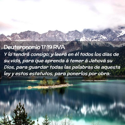 Picture 02 - Deuteronomio 17:19 RVA - Y lo tendrá consigo, y leerá en él todos los - Bible Verse Picture