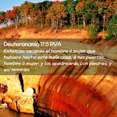 Picture 02 - Deuteronomio 17:5 RVA - Entonces sacarás al hombre ó mujer que hubiere - Bible Verse Picture