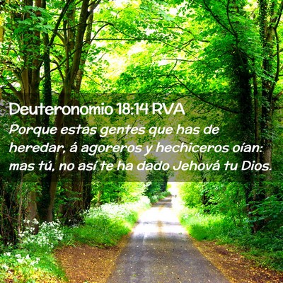 Picture 02 - Deuteronomio 18:14 RVA - Porque estas gentes que has de heredar, á - Bible Verse Picture