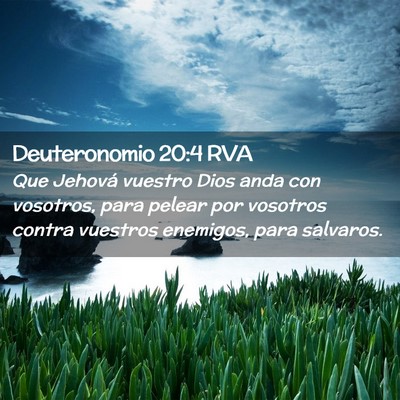 Picture 02 - Deuteronomio 20:4 RVA - Que Jehová vuestro Dios anda con vosotros, para - Bible Verse Picture