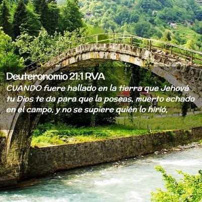Picture 02 - Deuteronomio 21:1 RVA - CUANDO fuere hallado en la tierra que Jehová tu - Bible Verse Picture