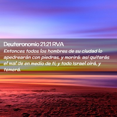 Picture 02 - Deuteronomio 21:21 RVA - Entonces todos los hombres de su ciudad lo - Bible Verse Picture