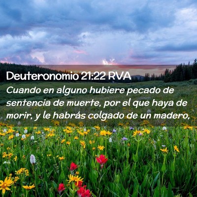 Picture 02 - Deuteronomio 21:22 RVA - Cuando en alguno hubiere pecado de sentencia de - Bible Verse Picture