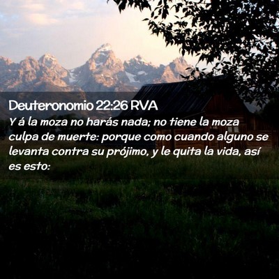 Picture 02 - Deuteronomio 22:26 RVA - Y á la moza no harás nada; no tiene la moza - Bible Verse Picture