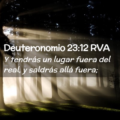 Picture 02 - Deuteronomio 23:12 RVA - Y tendrás un lugar fuera del real, y saldrás - Bible Verse Picture