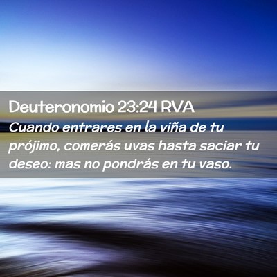 Picture 02 - Deuteronomio 23:24 RVA - Cuando entrares en la viña de tu prójimo, - Bible Verse Picture