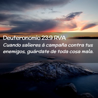 Picture 02 - Deuteronomio 23:9 RVA - Cuando salieres á campaña contra tus enemigos, - Bible Verse Picture