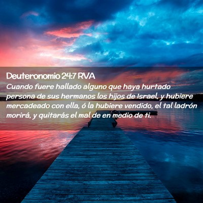 Picture 02 - Deuteronomio 24:7 RVA - Cuando fuere hallado alguno que haya hurtado - Bible Verse Picture