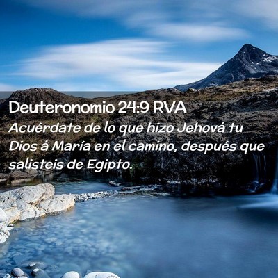 Picture 02 - Deuteronomio 24:9 RVA - Acuérdate de lo que hizo Jehová tu Dios á - Bible Verse Picture