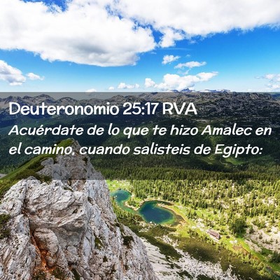 Picture 02 - Deuteronomio 25:17 RVA - Acuérdate de lo que te hizo Amalec en el camino, - Bible Verse Picture