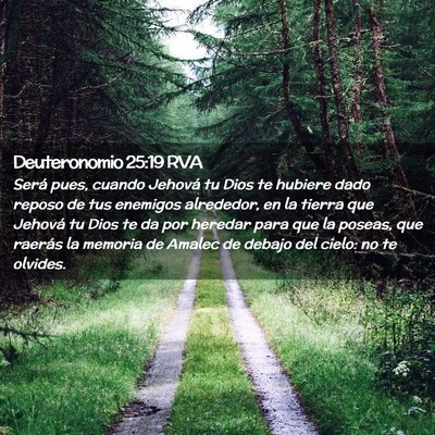 Picture 02 - Deuteronomio 25:19 RVA - Será pues, cuando Jehová tu Dios te hubiere - Bible Verse Picture