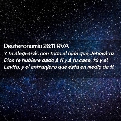 Picture 02 - Deuteronomio 26:11 RVA - Y te alegrarás con todo el bien que Jehová tu - Bible Verse Picture