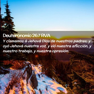 Picture 02 - Deuteronomio 26:7 RVA - Y clamamos á Jehová Dios de nuestros padres; y - Bible Verse Picture