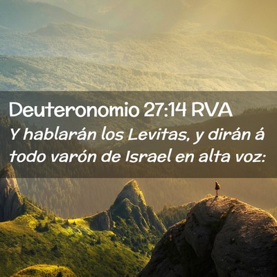 Picture 02 - Deuteronomio 27:14 RVA - Y hablarán los Levitas, y dirán á todo varón - Bible Verse Picture